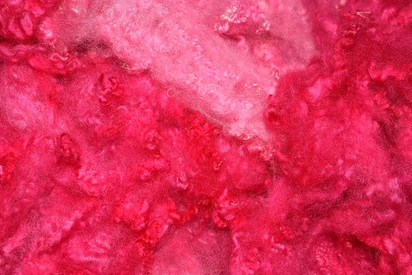 Färgad ull, cerise nyanser - Bild 3