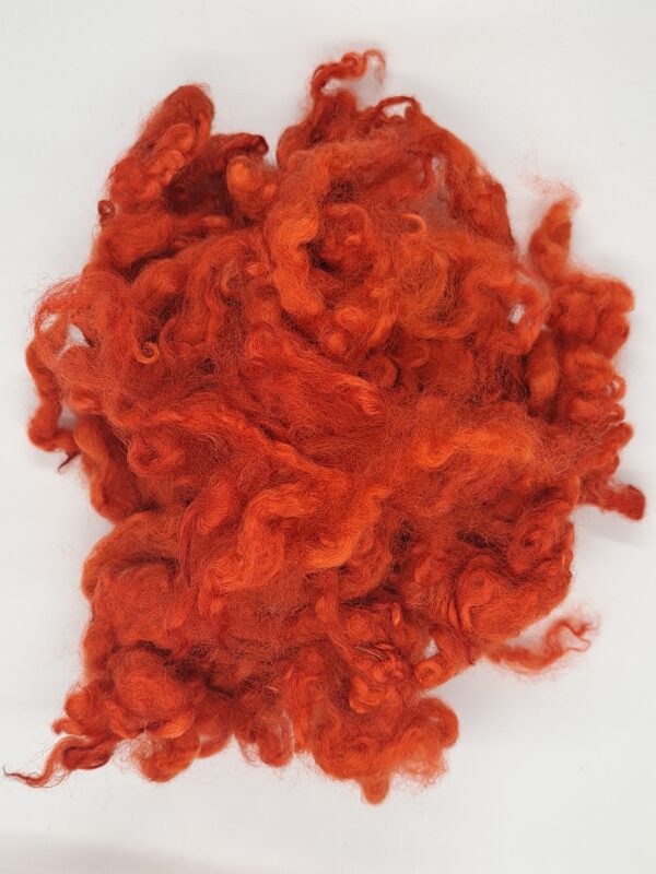 Färgad ull, orange/rost nyanser - Bild 2