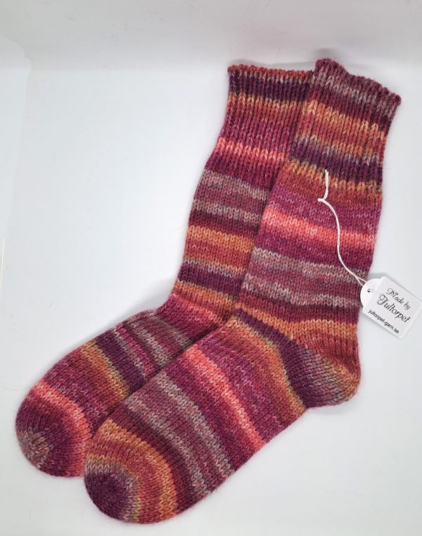 Raggsockor stl 37/38, rosa/orange melerad - Bild 2