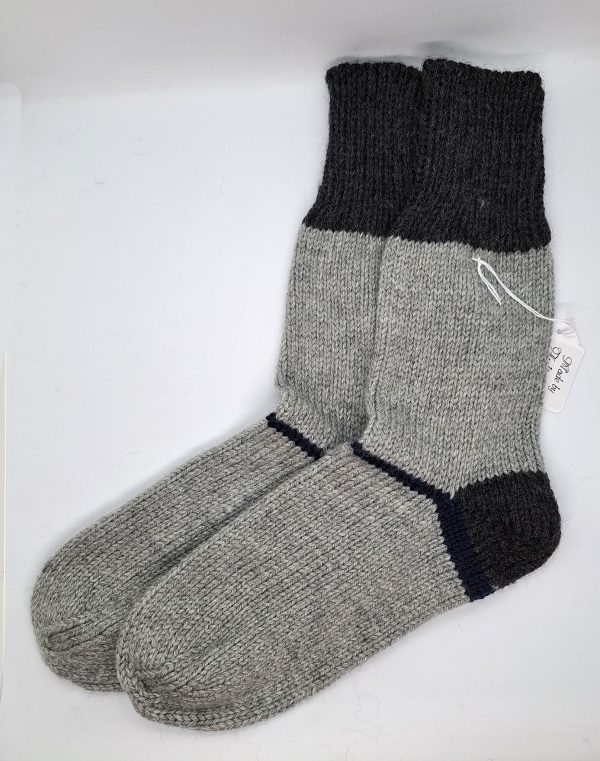 Raggsockor stl 42/43, ljusgrå/mörkgrå - Bild 2