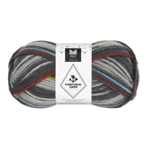Eventyrlig Garn, skuggrå ränder, nr 7617